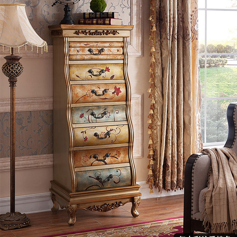 American-style painted drawer storage cabinet