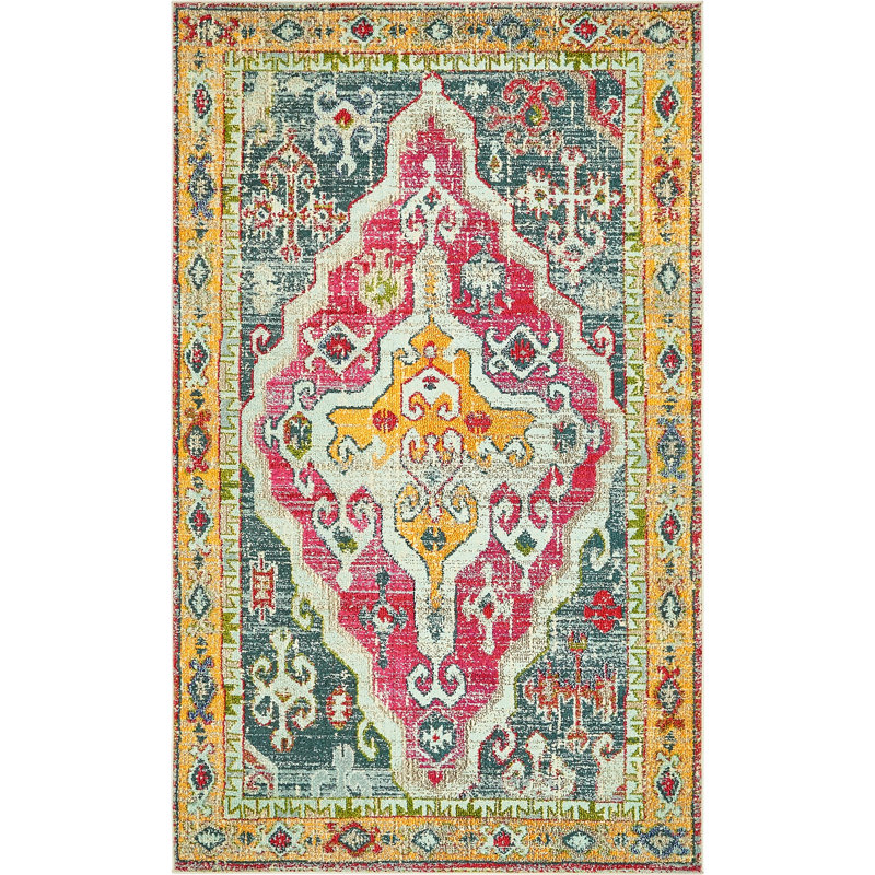 Jahanna Washable Oriental Indoor Rug, Rectangle 10'6" x 16'5"