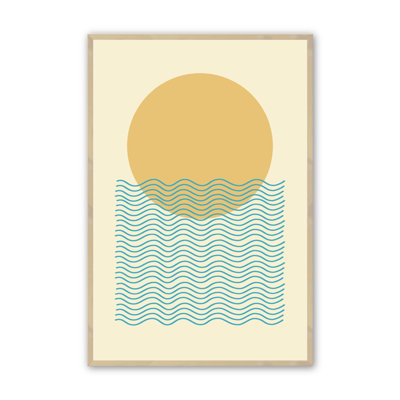 "Petrita Sun and Waves" encadré sur papier par Becky Quartermaine, impression