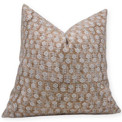 Coussin décoratif en coton fabriqué à la main fabivine - Tulsi Buti