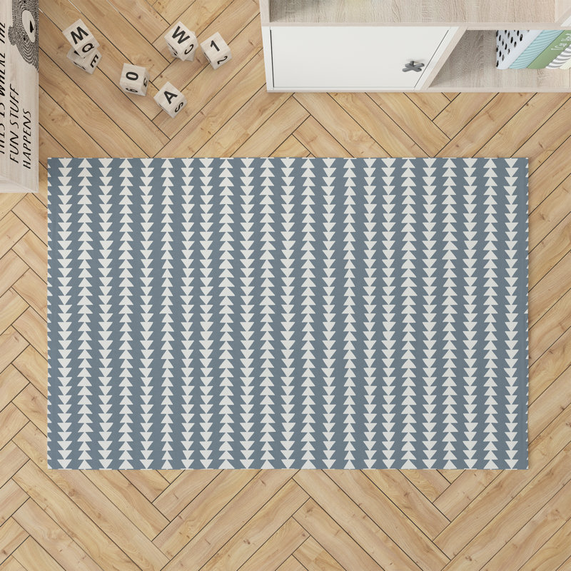 Tribal Arrows Kids Play Mat, Blue, Rectangle 3' x 5'