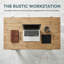 Bureau d'ordinateur en bois massif, bureau de direction de grande ferme 63 po