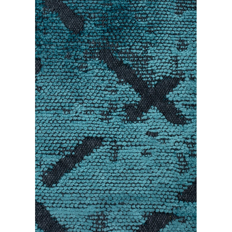 Rapture Abstract Area Rug in Blue, Rectangle 6'7" x 9'10"