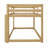 Solid Rubber Wooden Floor Bunk Bed With Ladder And Strengthened Slats-1082374739