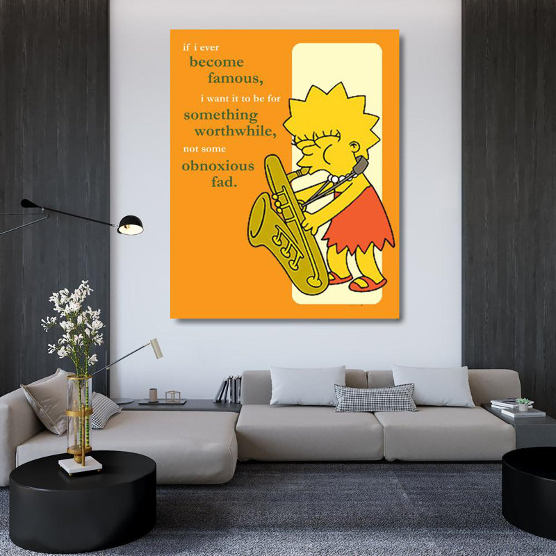 Simpsons - Lisa Famous Sax, 45" H x 36" W