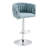 Swivel Bar Stools Set of 2 with Adjustable Height, Woven Back & Footrest, Silver Chrome Finish, Yellow-950560113