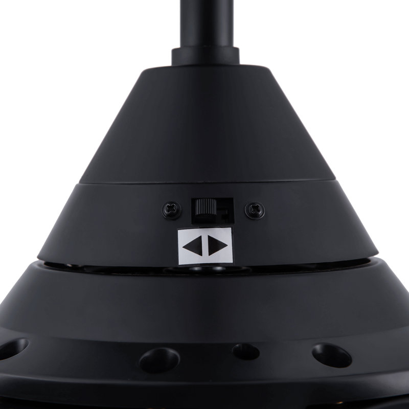 30 In Intergrated Led Ceiling Fan Lighting With Abs Blade, Black