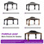 Pavillon de jardin 12 pi x 24 pi pourpre pour terrasse