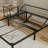 Cozy Small Bedroom Or Guest Nook Twin Adjustable Platform Bed Base Solid Steel Matte Black Head Up Only
