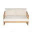 Ensemble de causeuse et de table basse en bois d'acacia, mobilier d'extérieur durable et confortable