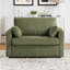 Canapé-lit simple 47,2 po avec canapé-lit, matelas pliable, table d'appoint pliable, pochette de rangement latérale et deux ports USB pour le salon, vert-887705725