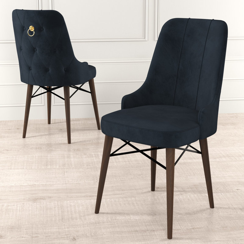 Ensemble de chaises élégantes 6 pièces, anthracite et brun | Structure 100% métal, pieds en bois, dossier 18 en mousse, 22 sièges en mousse | Dimensions: 18,1 po x 37,0 po x 18,1 po | Design moderne, parfait pour les salles à manger et les espaces de vie