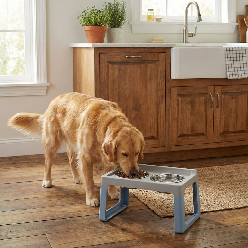 LILLE Elevated Feeder, Blue