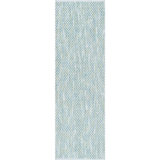 Global Recycled Standard Bubbles Hand-Woven Textural Loop Pile Recycled Rug Lagoon Blue