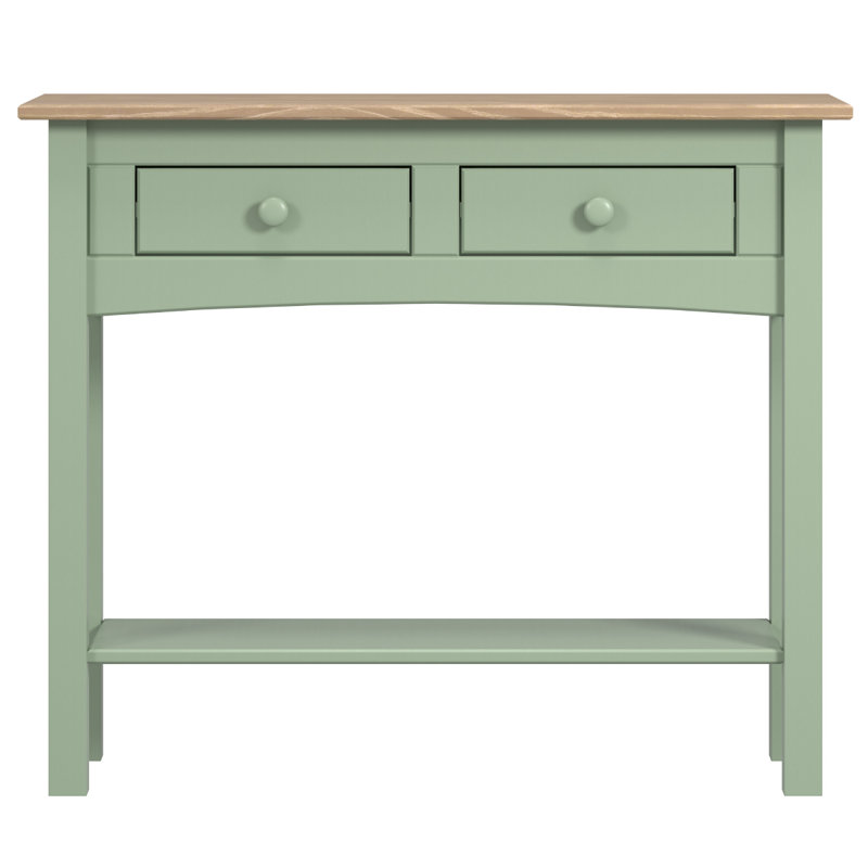 Console en bois 2 tiroirs vert campagne Farmhouse Sage | , 28.74" H x 34.49" W x 12.64" D