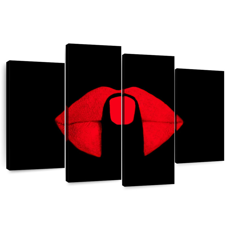 Shcamworth Glam - lèvres rouges, H 27 po x l 43 po