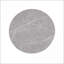 Table basse ronde en faux marbre blanc avec rangement, base en roseau naturel - aucun assemblage requis