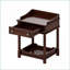 Table de chevet rétro en noyer avec tiroir & amp; Tablette ouverte pour chambre à coucher-771481286