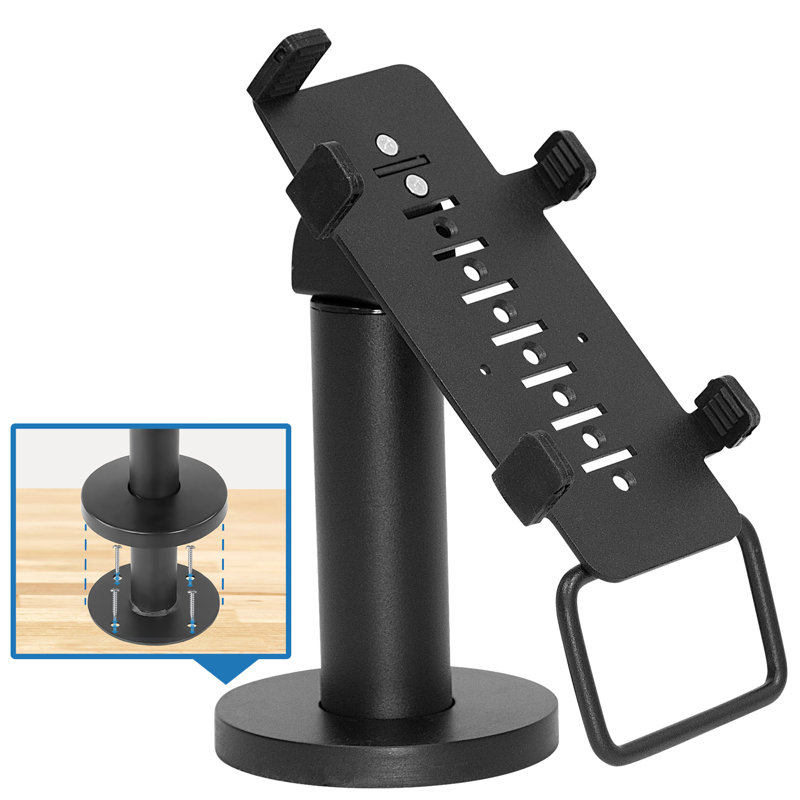 Mount-It 7" Pole Credit Card POS Terminal Stand to Mount The VeriFone VX820, Anti-Theft Locking