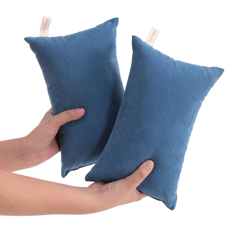 Microfiber Pillows, 13"x18", 2 Pack, Machine Washable - NTBAY, 13"x18", Denim Blue