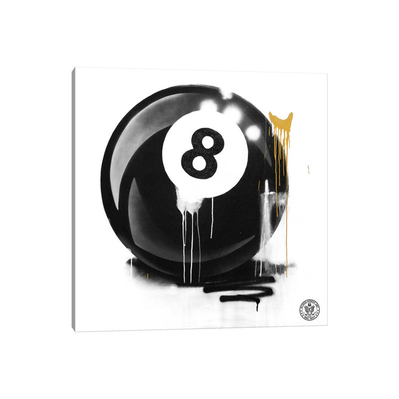 Lucky 8 Ball - Wrapped Canvas Painting, 30.48cm H x 30.48cm W x 1.905cm D