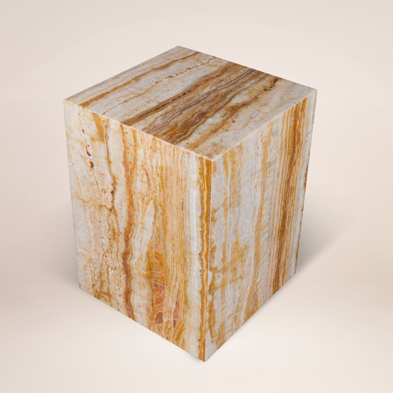 Jakylah Marble Plinth, Yellow