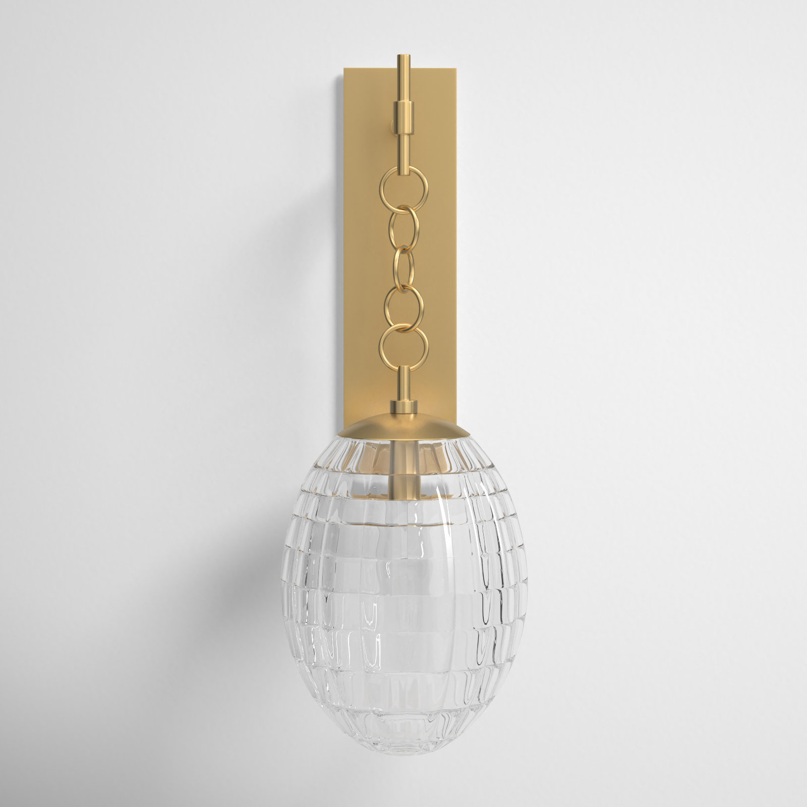 Akio Single Light Dimmable Armed Sconce, Aged Brass