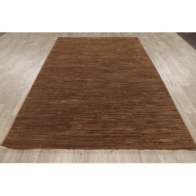 One-of-a-Kind 5'6" X 8'1" New Age Wool Area Rug in Brown