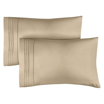 Microfiber Pillowcase Set of 2, Soft Double Brushed Pillow Covers, Breathable & Easy Care