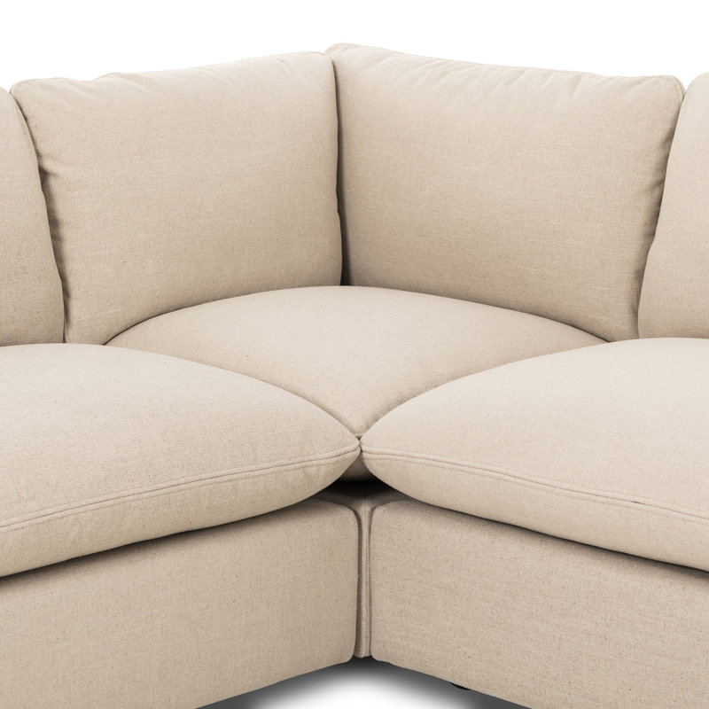 Ingel Sectional, Left Hand Facing, Taupe Linen Blend