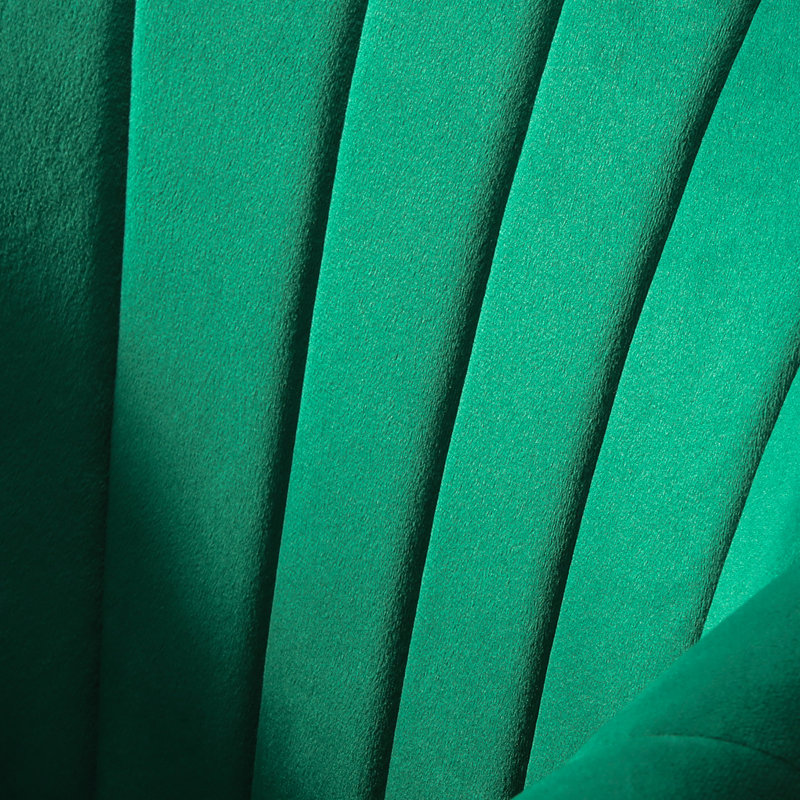 Chaise de bureau rembourrée en velours Farrah, Vert
