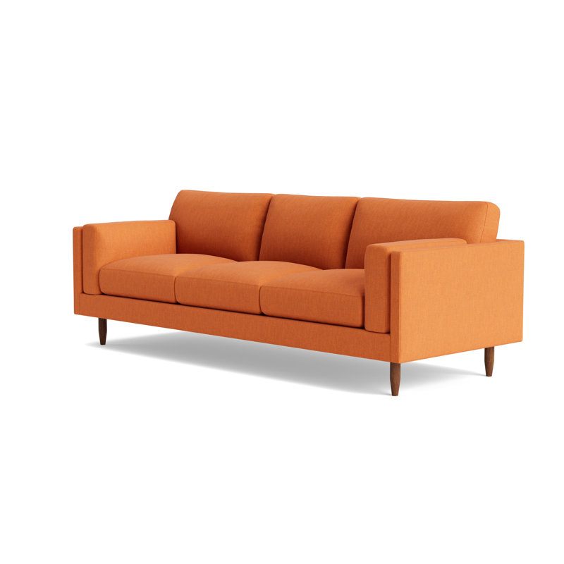 Skinny Fat Sofa (95"), Performance Weave - Carrot