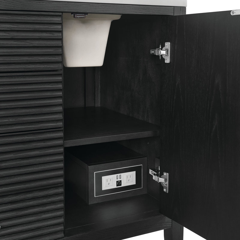 Myrrin 60'' W Double Vanity, Carbon Oak, Tajnar Eclos