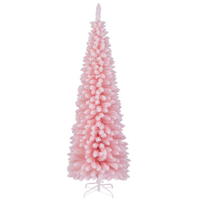 Arbre de Noël artificiel rose 6 pi avec 460 branches