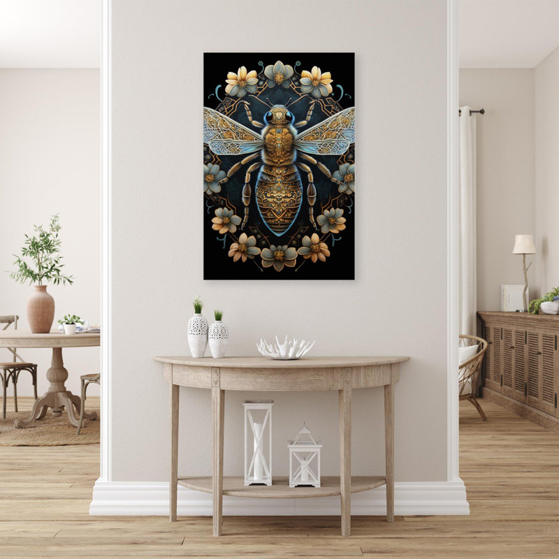 «Daisies And Bee», impression sur toile tendue, H 14 po x l 11 po x P 1,25 po