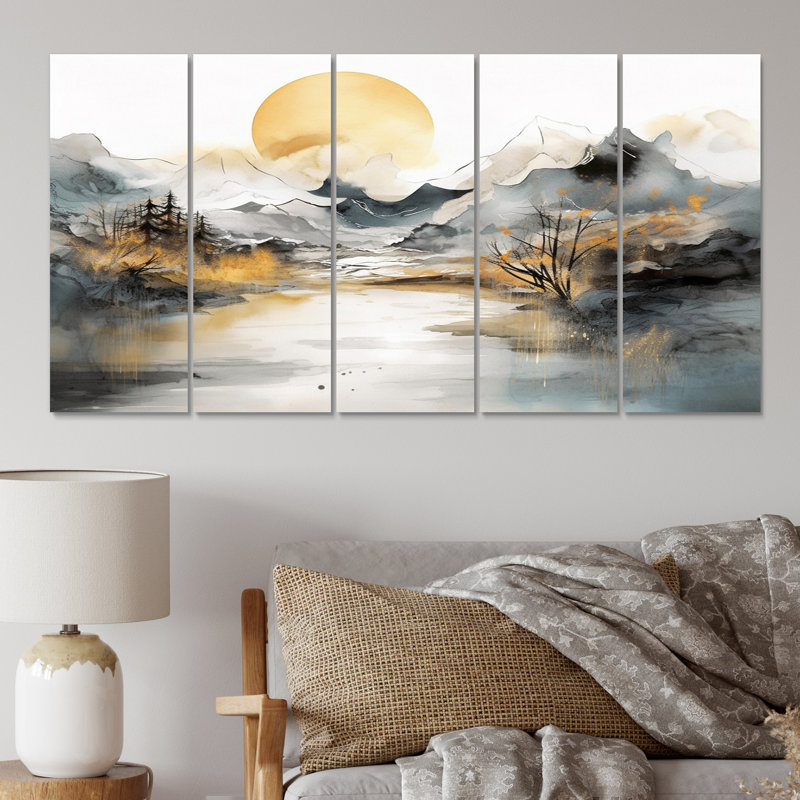 Nature's Nordic Beauty II - impression sur toile scandinave - 5 panneaux égaux