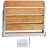 Folding Oak Shower Seat, 16.1" x 13.4" Unfolded, Wall Mounted Fold Up Shower Bench with 440 lbs Load Capacity, Space Saving Home Care Fold Down Shower Chair, for Seniors Children