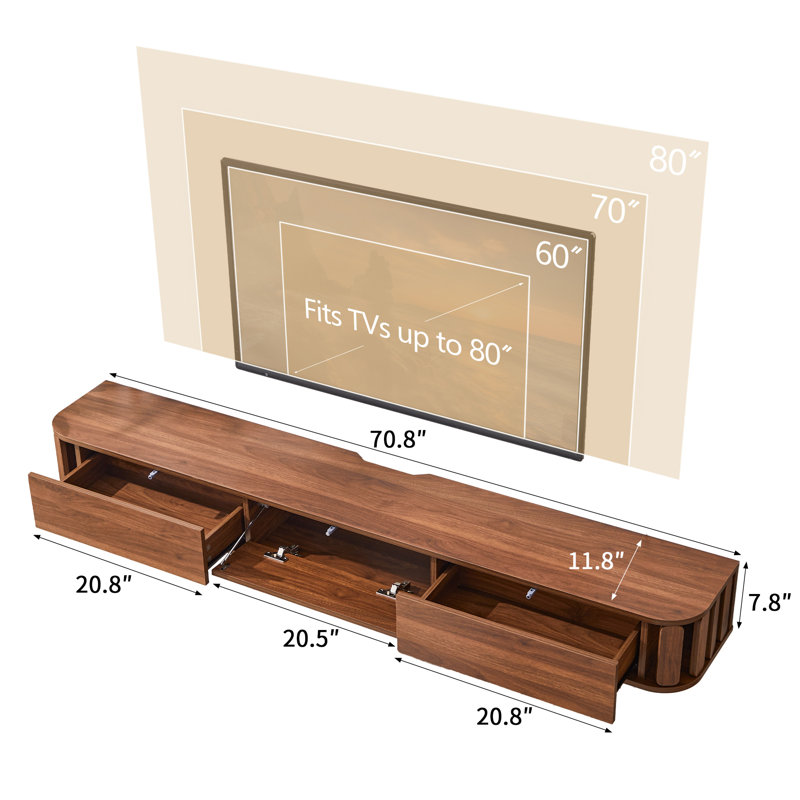 70.8" Floating TV Stand