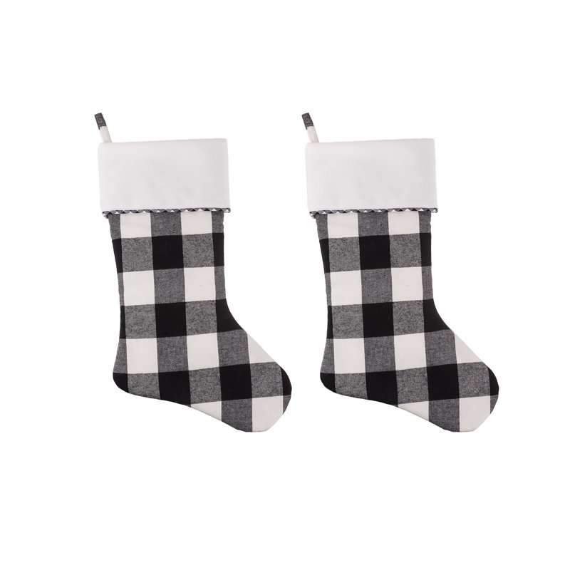 Chaussette de Noël Hangright, Blanc