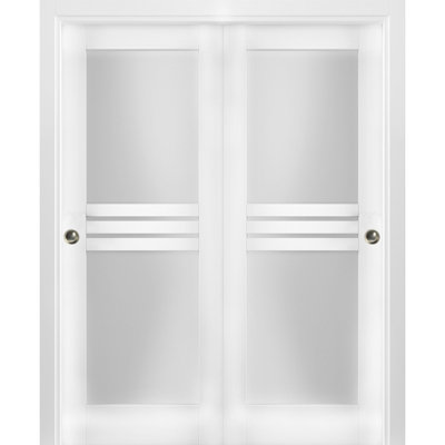 Portes coulissantes en verre givré Mela