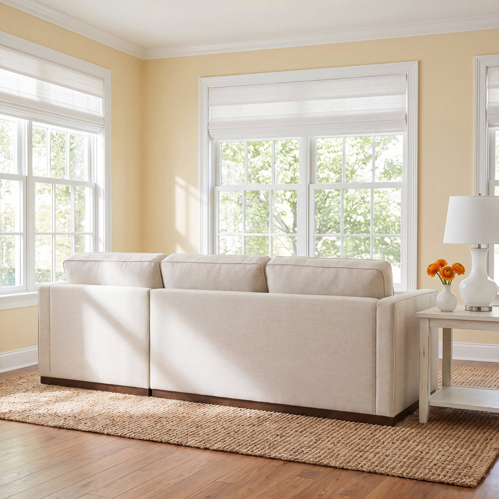 Bobbi 3-Piece Linen Living Room Set, Effie Linen Performance Linen
