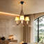 Lustre suspendu de style chalet avec abat-jour en bois de cerf