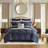 4 PCS King Comforter Set Navy-118105355