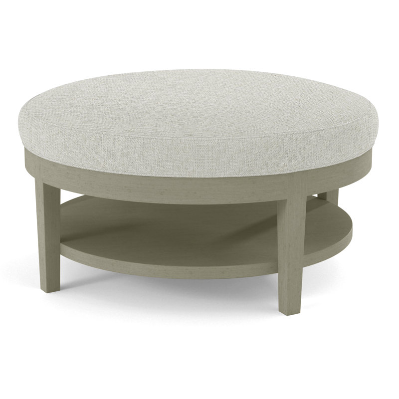 Midtown Upholstered Ottoman, Gray Sugar Performance; 0863-84, Greystone Finish