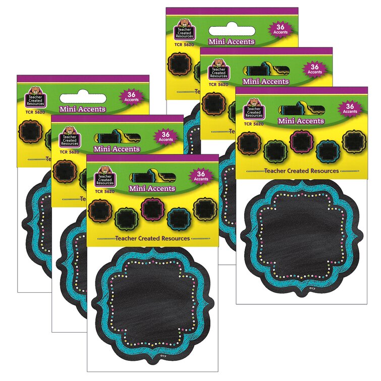 Teacher Created Resources Chalkboard Brights Mini Accents, 36 Per Pack ...