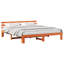 Bed Frame with Headboard Solid Pine Wood-2092905533-2092905532