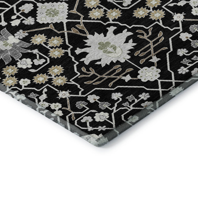 Premium Machine Washable Guada AMF1009 Oriental Rug, Rectangle 10' x 14'