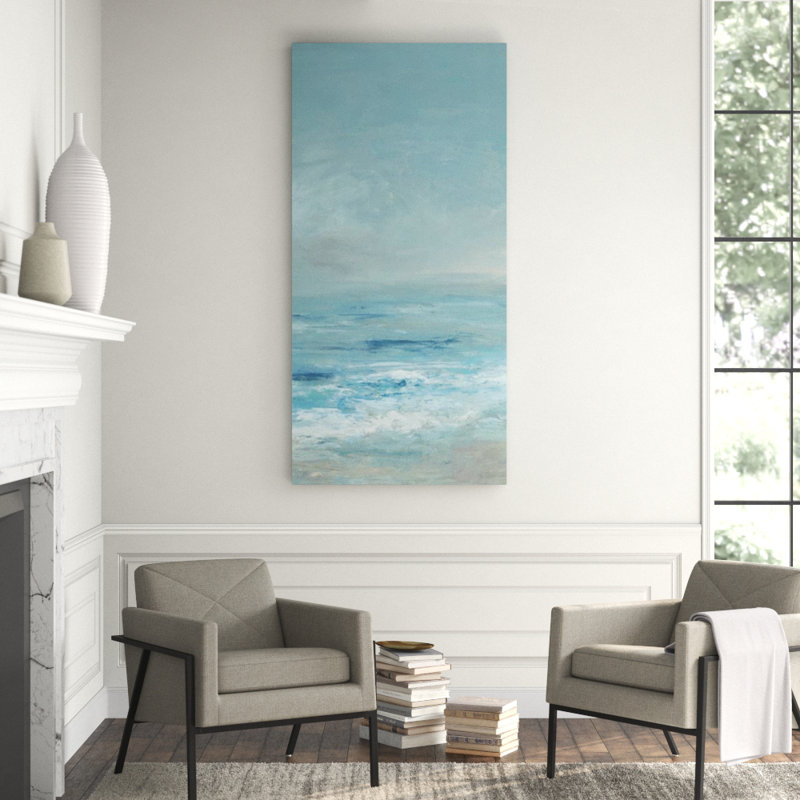 Ocean Blue II Print by Barclay Butera, Image Brush Gel, 62" H x 30" W x 1.5" D