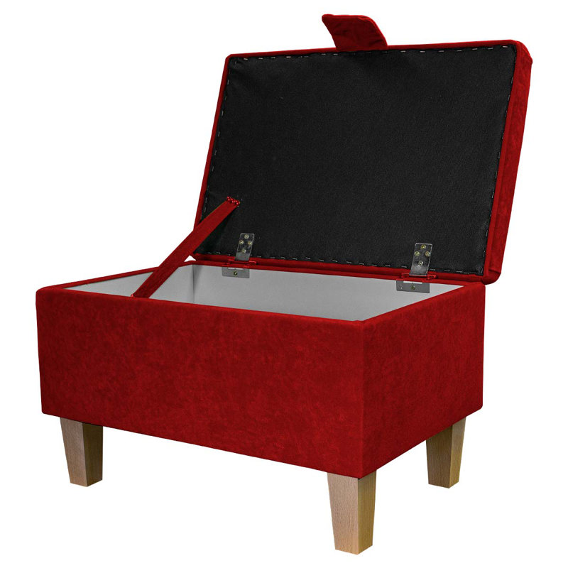 50.8cm Wide Rectangle Solid Colour Footstool Ottoman with Storage