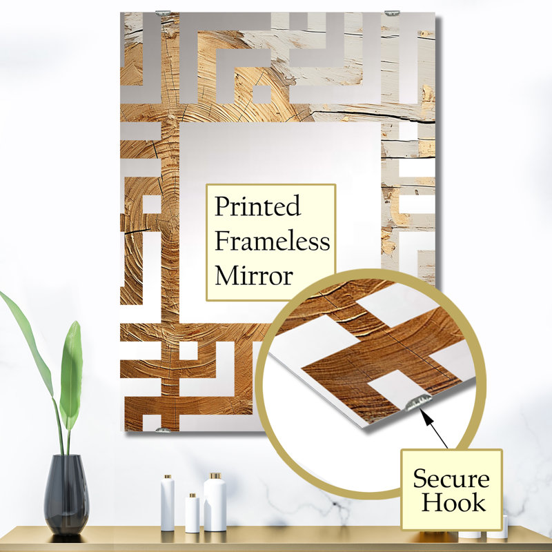 Abstract Graceful Woodland - Abstract Decorative Wall Mirror MIR137954, 40" x 30"